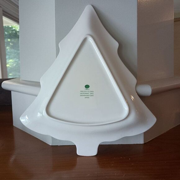 Nikko Christmas Tree Shaped Serving Dish Plate Platter Porcelain 12" - Picture 6 of 6